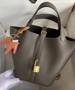 에르메스 피코탄 락22 에토프 금장 소가죽